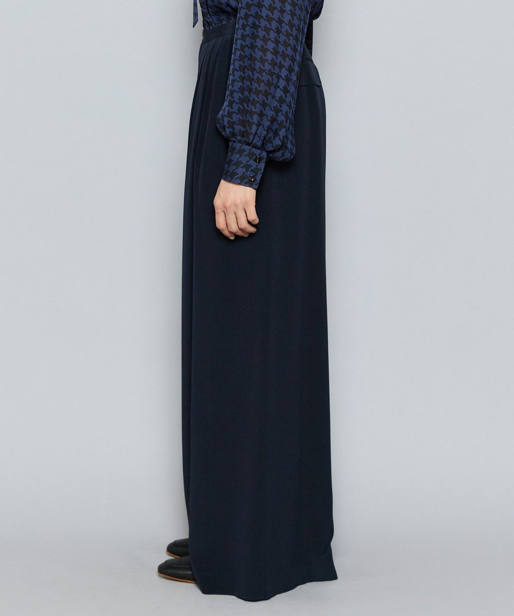 L'EQUIPE COUTURIER シルクデシンパンツ ダークネイビー