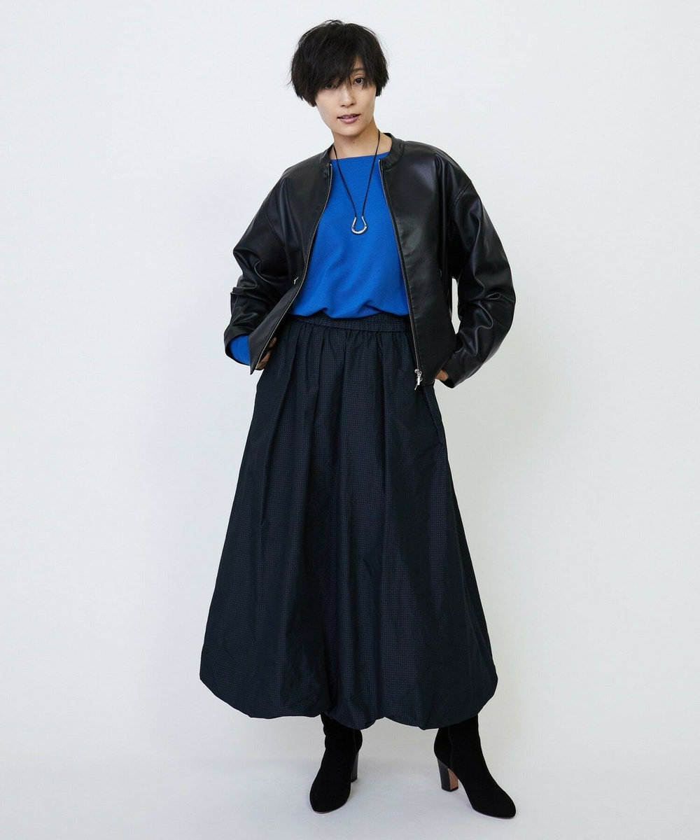 feerique feerique ラッセルピケボートネックプルオーバー ブルー