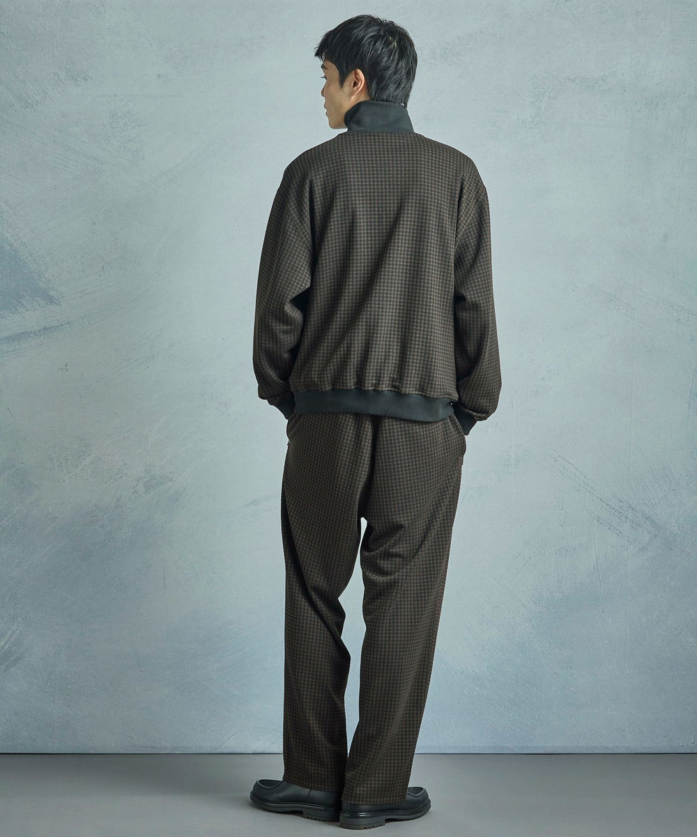 MEN'S BIGI 【50th Anniv . 中田 慎介】 SUEDE LIKE/HOUND’S TOOTH TRACK PANTS ブラウン