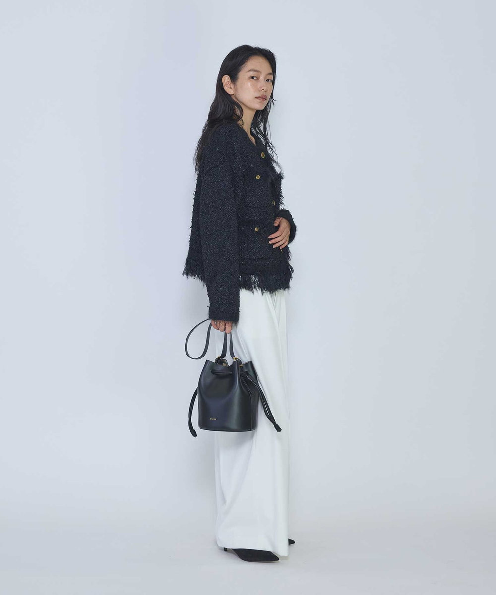 1er Arrondissement ＜ZANCHETTI (ザンケッティ)＞バケットバッグ ブラック