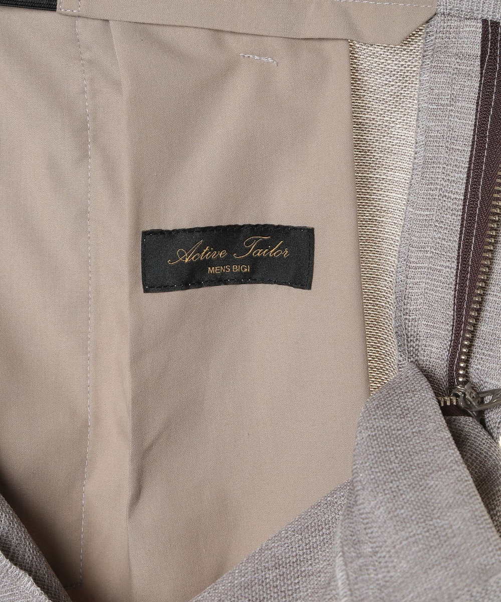 MEN'S BIGI 【ACTIVE TAILOR/アクティブテイラー】カラミメッシュストレッチパンツ<ストレッチ><通気性> ベージュ