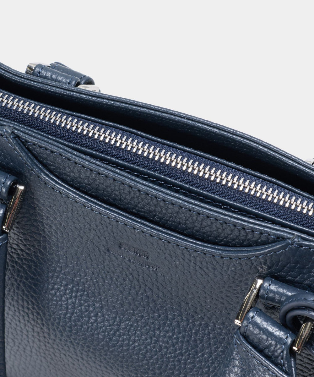 MEN'S BIGI 《別注》SEEKER シュリンクレザー2WAYミニトートバッグ ネイビー
