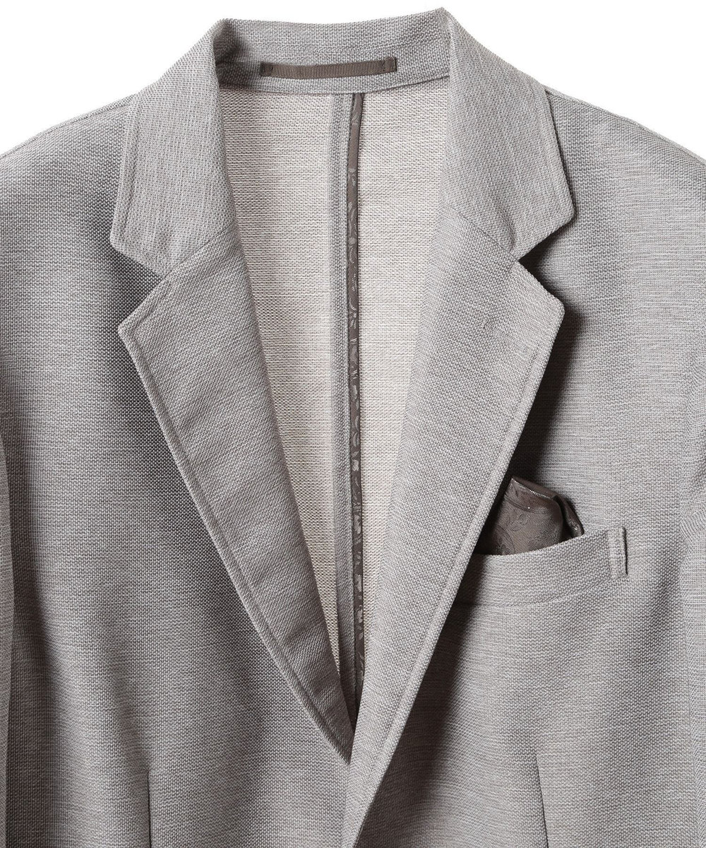 MEN'S BIGI 【ACTIVE TAILOR/アクティブテイラー】カラミメッシュストレッチジャケット<ストレッチ><通気性> ベージュ
