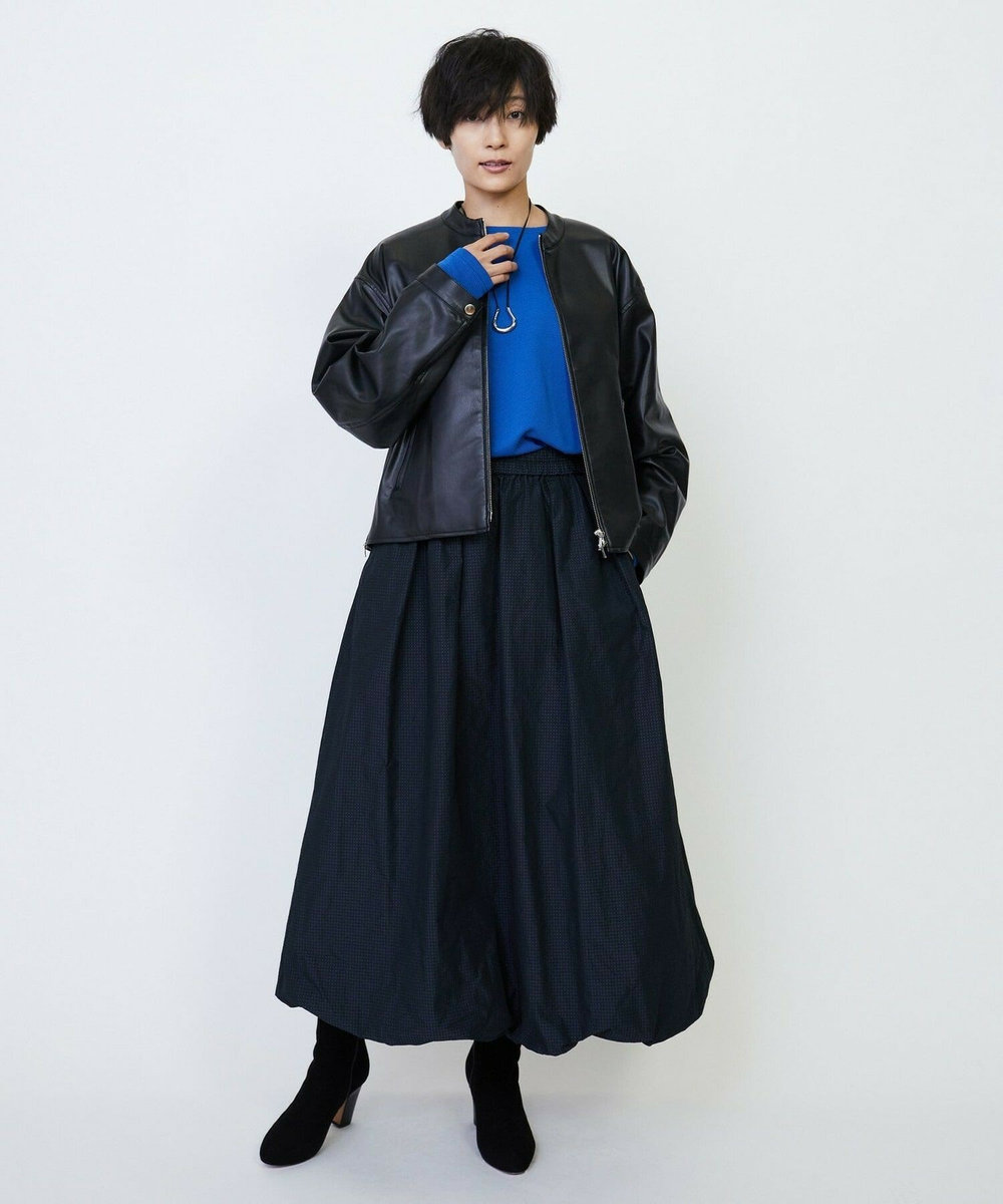 feerique feerique ラッセルピケボートネックプルオーバー ブルー