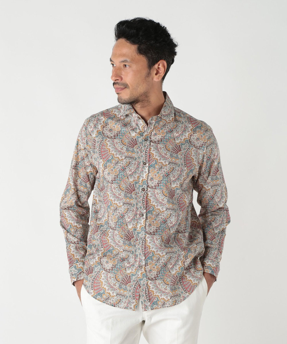 MEN'S BIGI 【LIBERTY/リバティー】リトールドプリントシャツ ピンク系その他