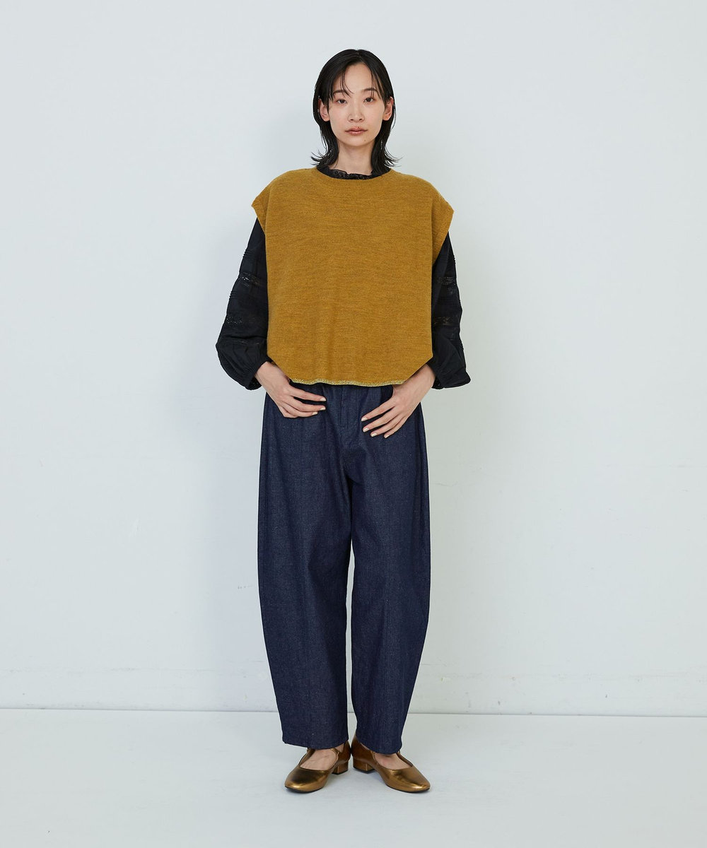 ADIEU TRISTESSE WEANERSガーターメラインベスト マスタード
