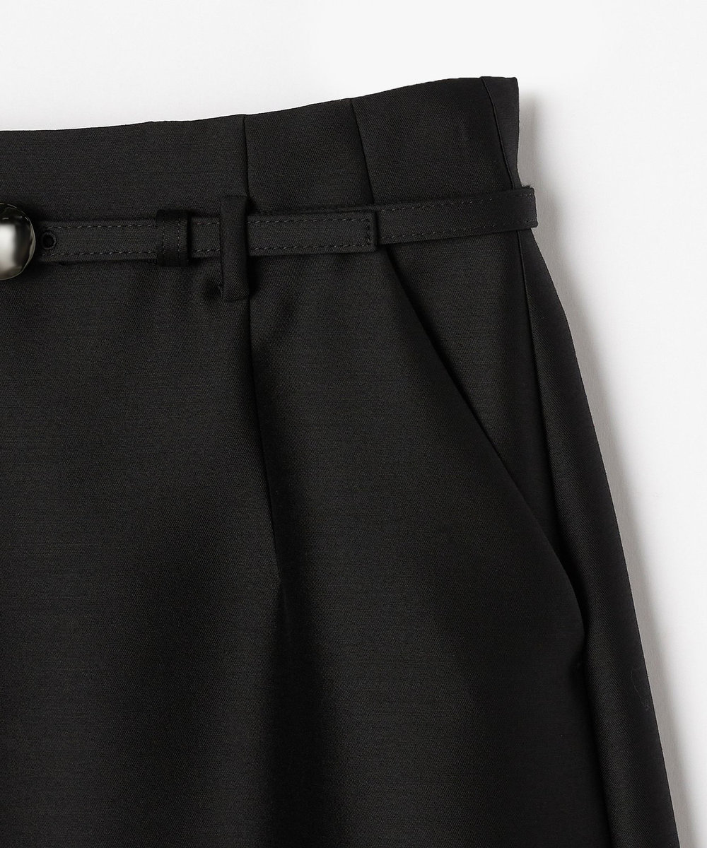 L'EQUIPE COUTURIER シルクウールツイルスカート ブラック