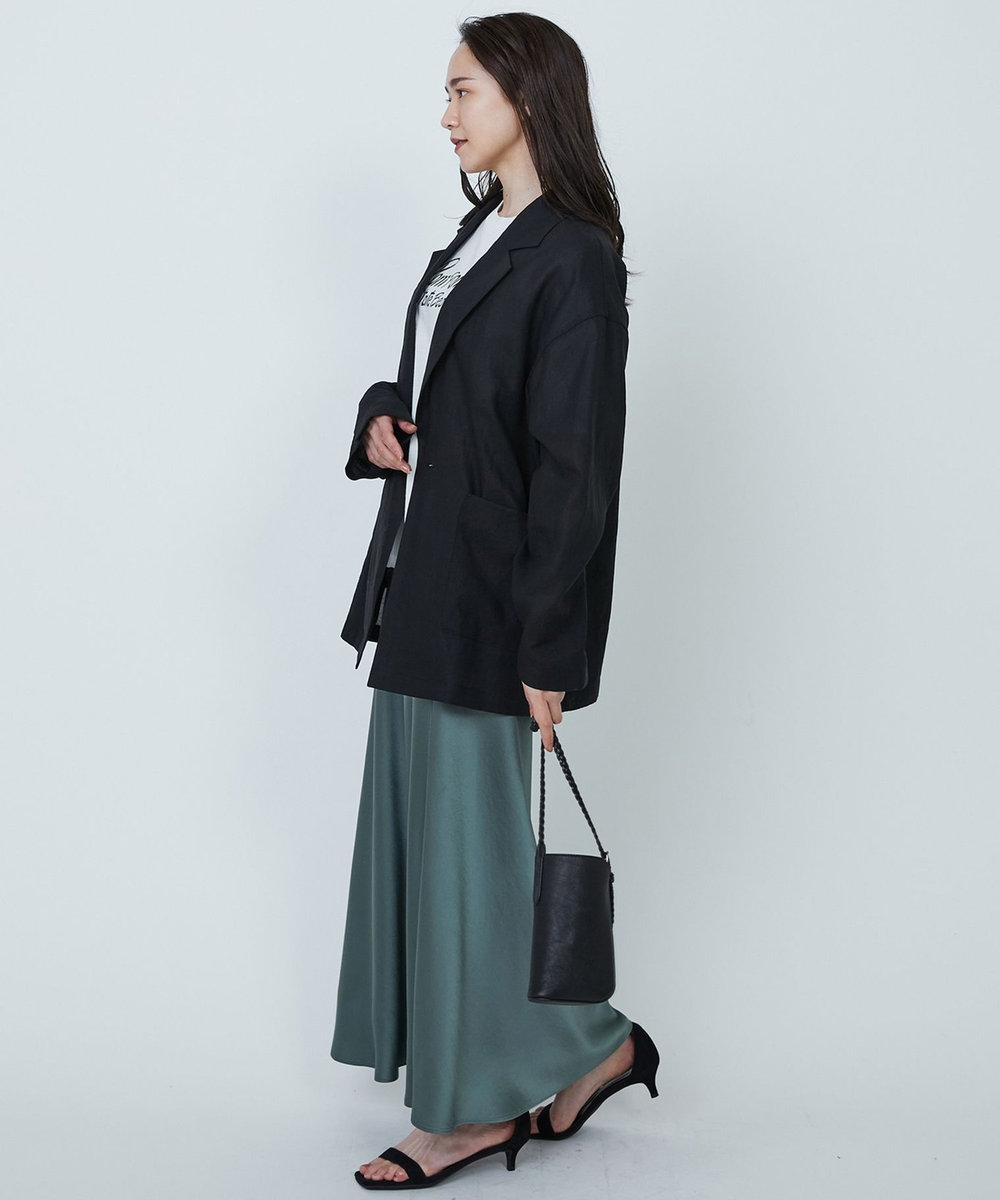 1er Arrondissement サテンマーメイドスカート グリーン