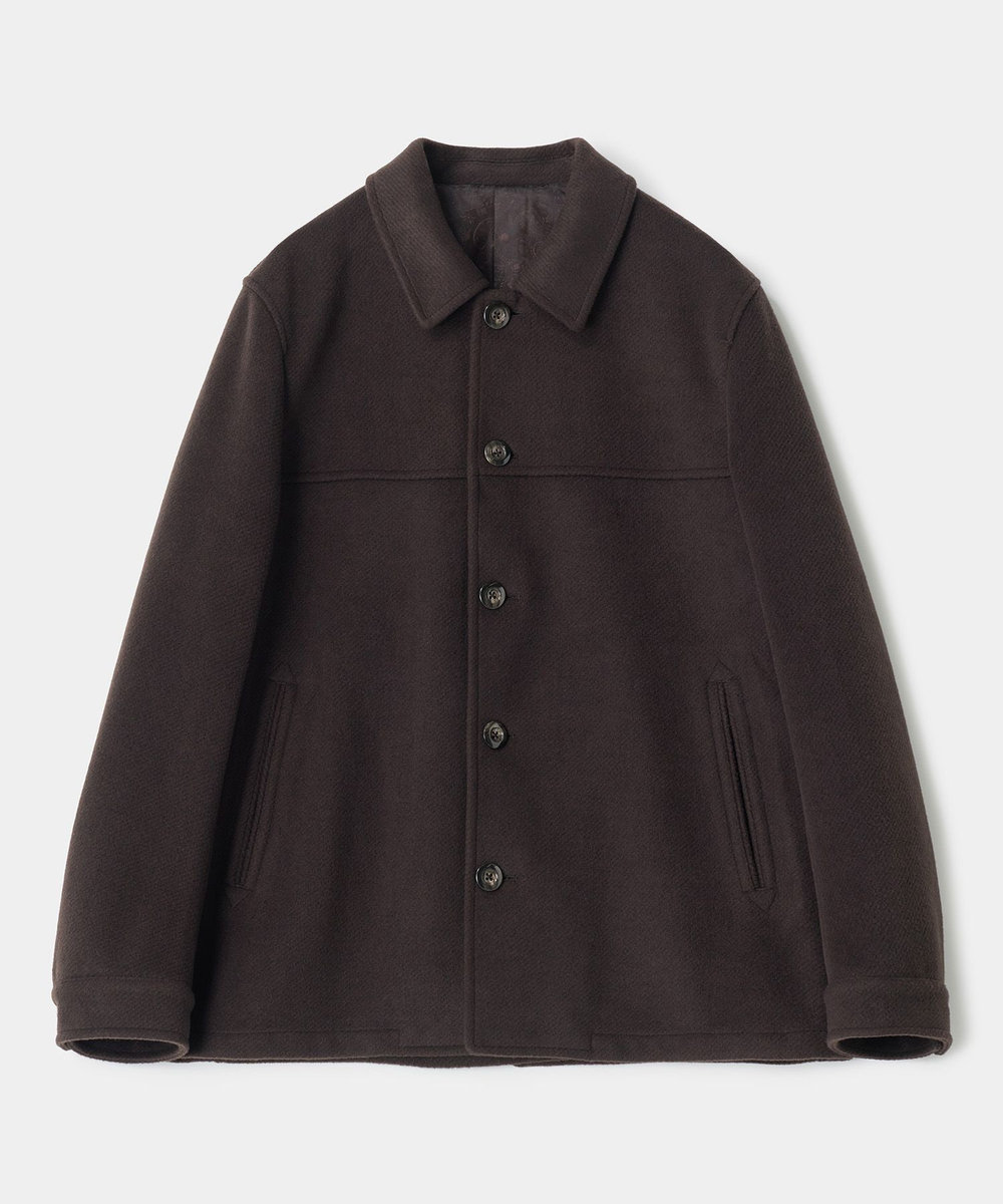 MEN'S BIGI テックビーバーツイルカーコートブルゾン［ストレッチ］ ブラウン