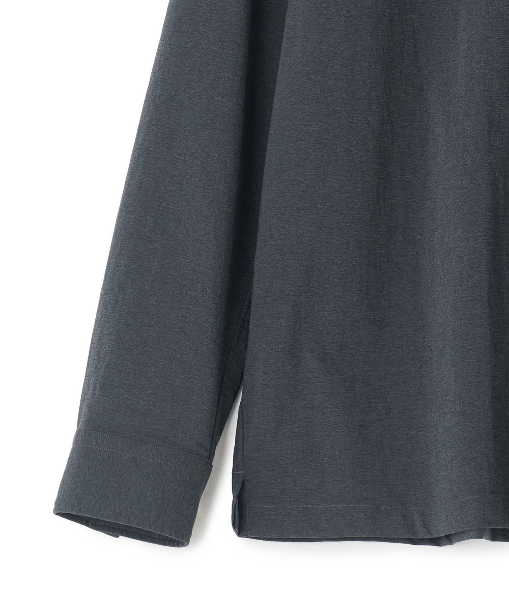 MEN'S BIGI SMARTTECH ナイロンストレッチ スタンドカラーシャツ＜接触冷感/ストレッチ/防シワ性/ウォッシャブル＞ グレー