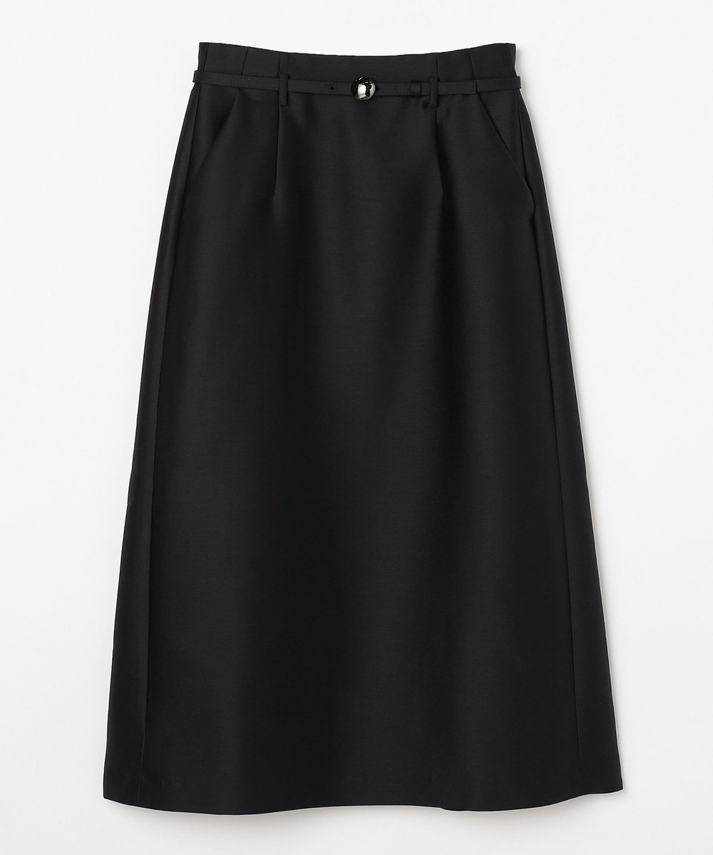 L'EQUIPE COUTURIER シルクウールツイルスカート ブラック