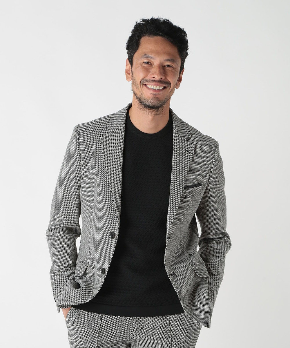 MEN'S BIGI 360度ストレッチTRジャケット<接触冷感> ブラック系その他
