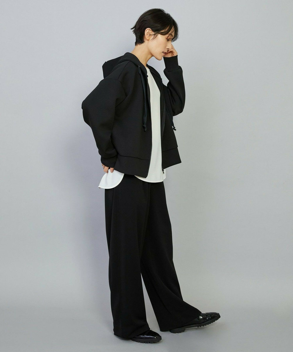 MOGA トリアセカルゼセミワイドパンツ ブラック