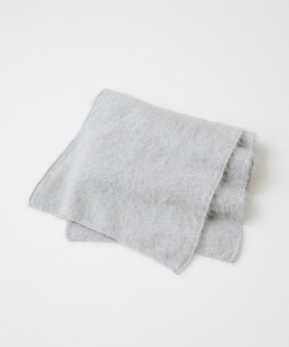 LOISIR カシミヤファー加工ストール グレー
