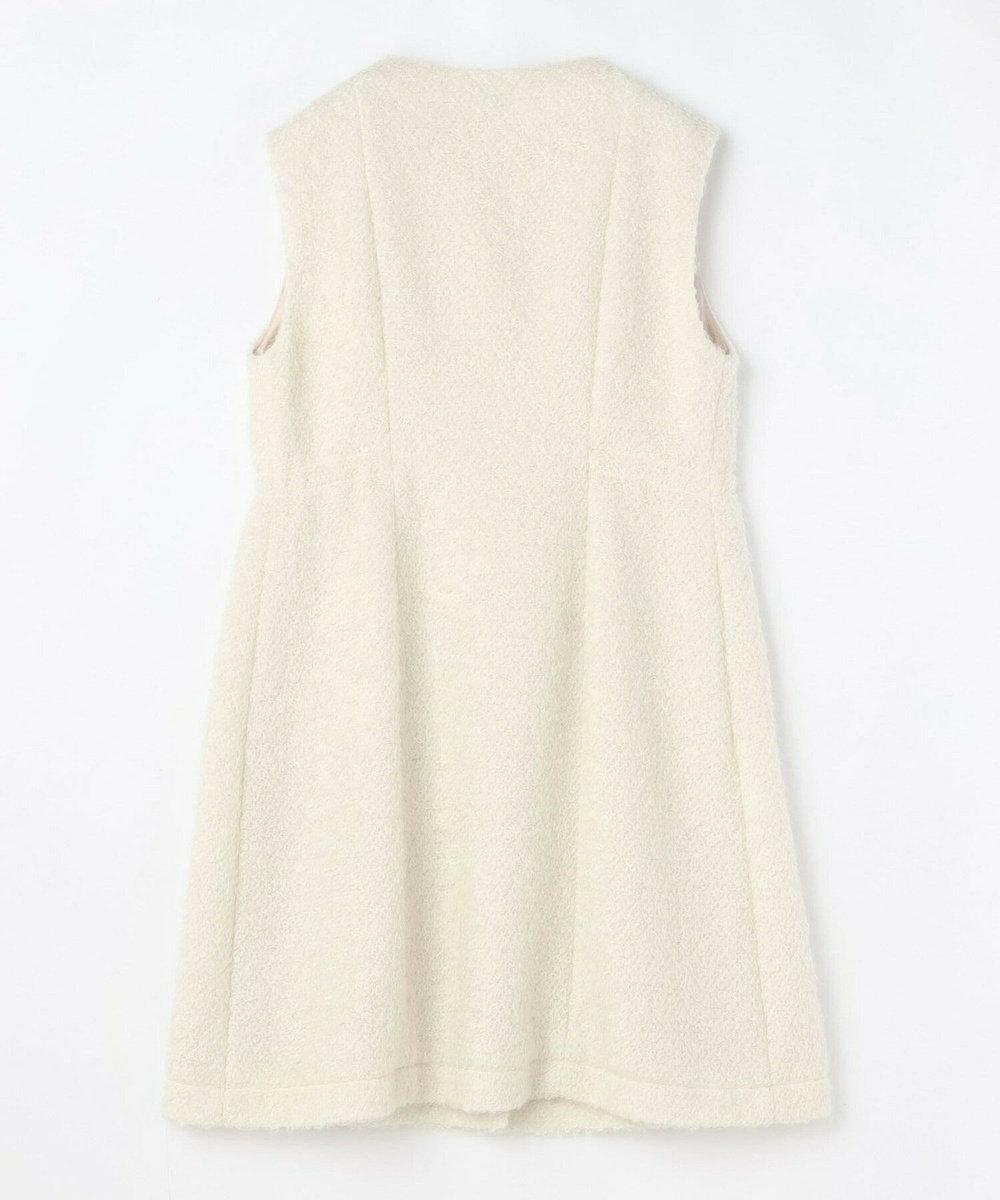 L'EQUIPE COUTURIER モヘヤリングウールロングジレ ホワイト