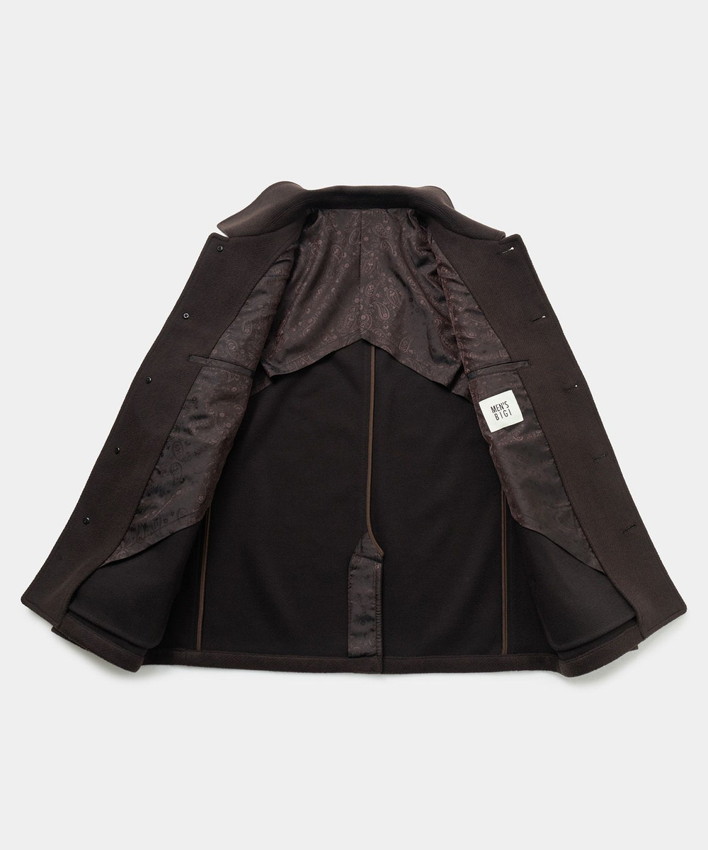 MEN'S BIGI テックビーバーツイルカーコートブルゾン［ストレッチ］ ブラウン