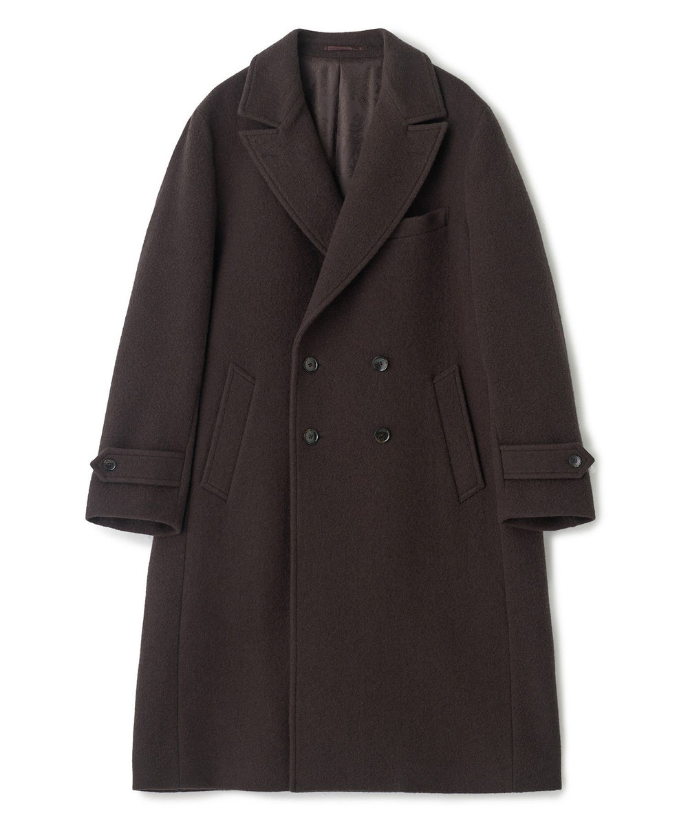 MEN'S BIGI ウールアンゴラビーバーポロコート カーキ