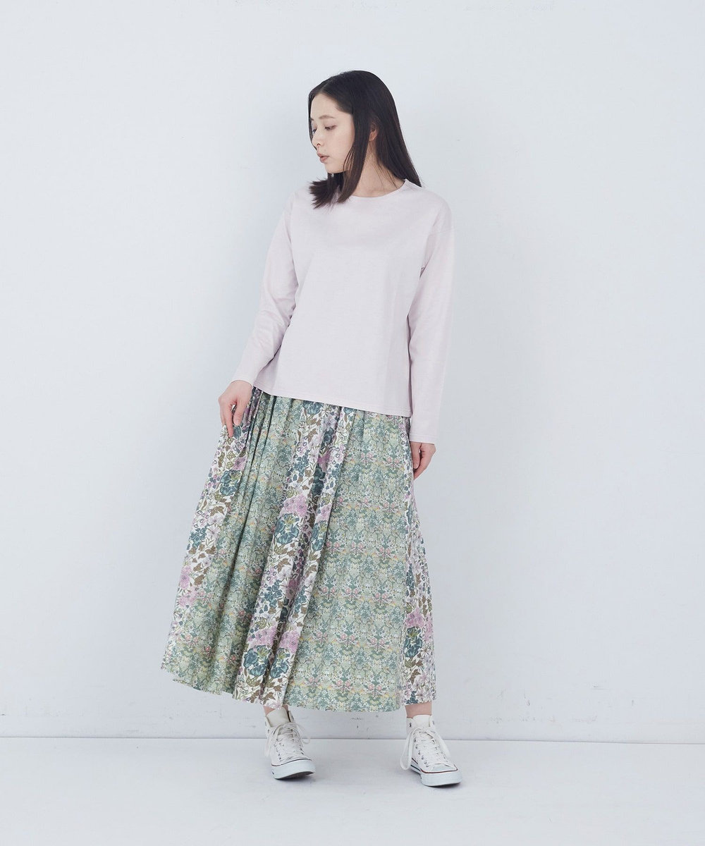 ADIEU TRISTESSE 刺繍入りロングスリーブＴシャツ ピンク