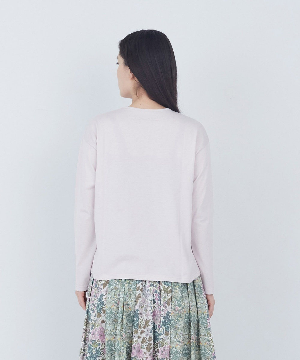 ADIEU TRISTESSE 刺繍入りロングスリーブＴシャツ ピンク