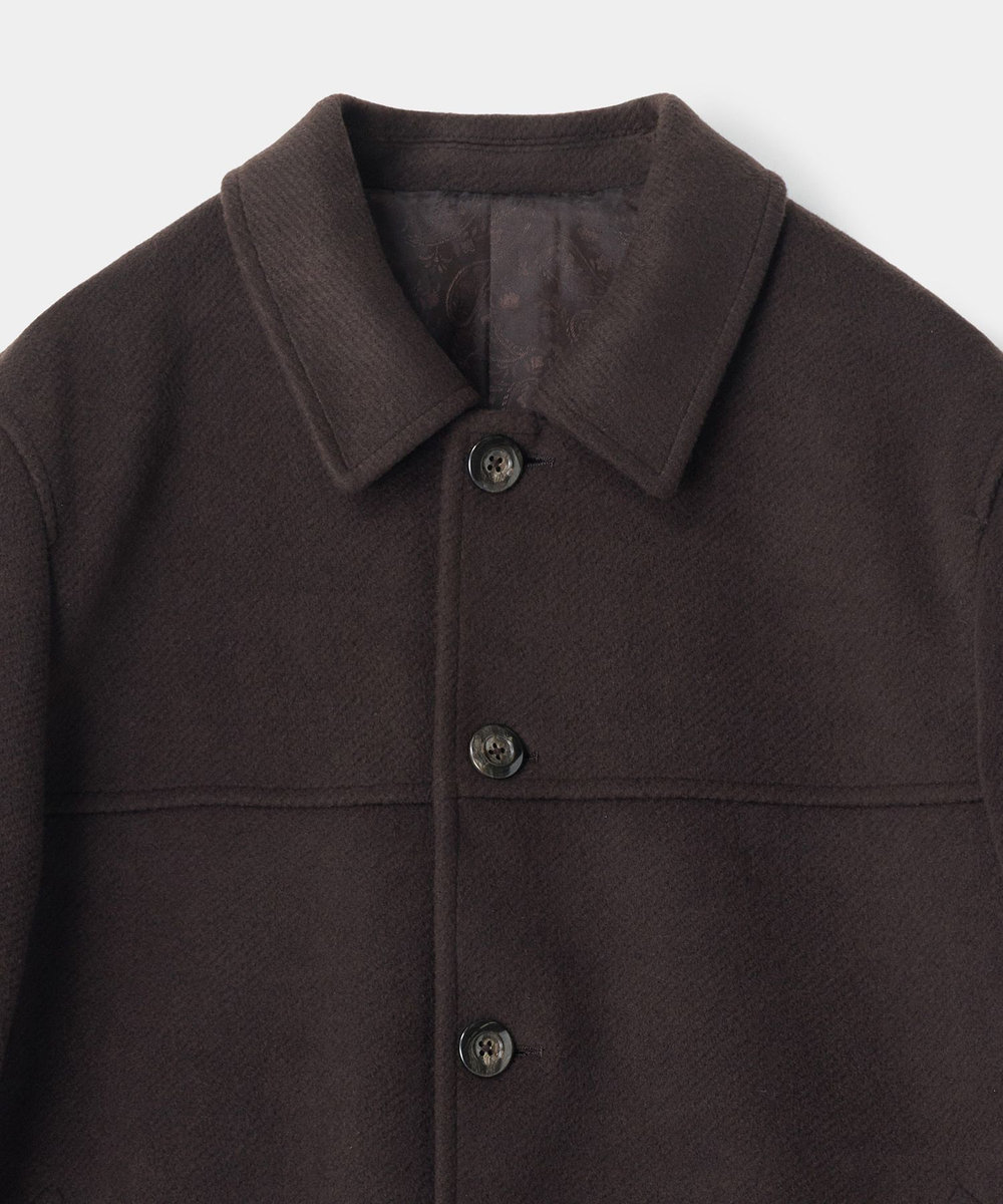 MEN'S BIGI テックビーバーツイルカーコートブルゾン［ストレッチ］ ブラウン