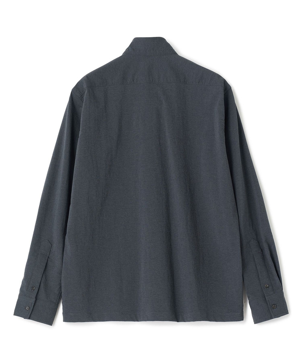 MEN'S BIGI SMARTTECH ナイロンストレッチ スタンドカラーシャツ＜接触冷感/ストレッチ/防シワ性/ウォッシャブル＞ グレー