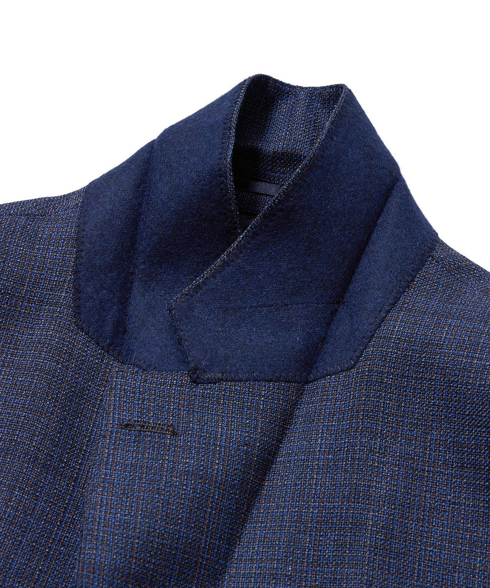 MEN'S BIGI 【ACTIVE TAILOR】ミックスヤーン/ホップサックジャケット＜セットアップ・スリーピース対応＞ ネイビー
