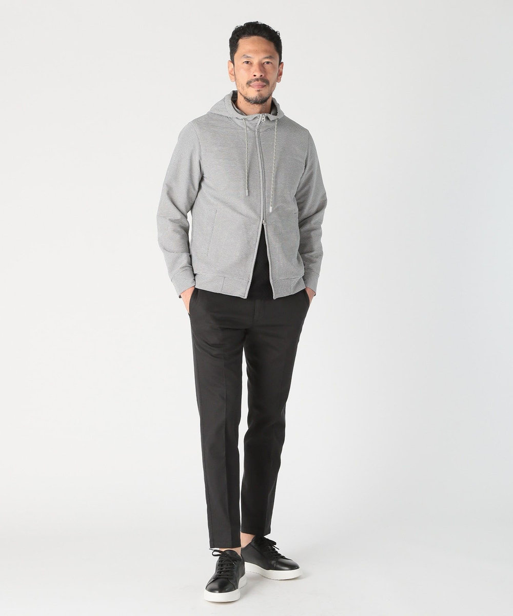 MEN'S BIGI カラミストレッチフードパーカー ホワイト系その他