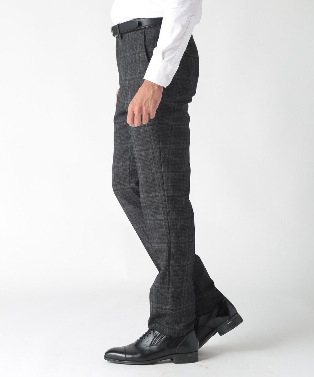 MEN'S BIGI 【ACTIVE TAILOR】ホップサックチェックパンツ グレー