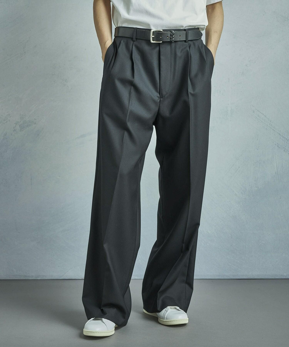 MEN'S BIGI 【50th Anniv . 菊池武夫】TECHWOOL TWILL PANTS ブラック