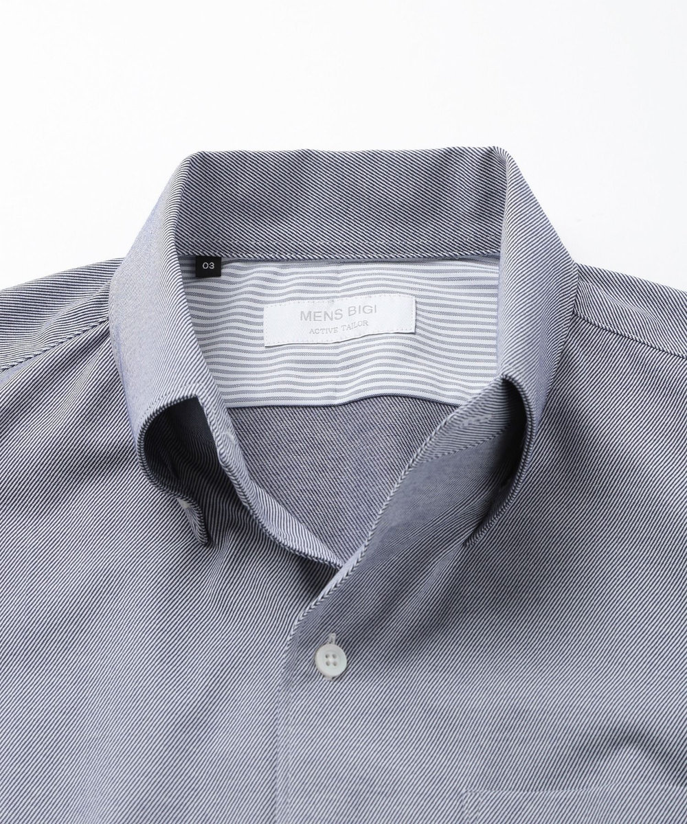 MEN'S BIGI 【ACTIVE TAILOR】ジャージボタンダウンドレスシャツ ネイビー