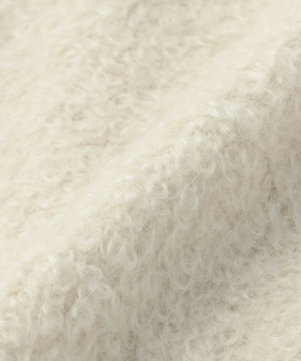 L'EQUIPE COUTURIER モヘヤリングウールロングジレ ホワイト
