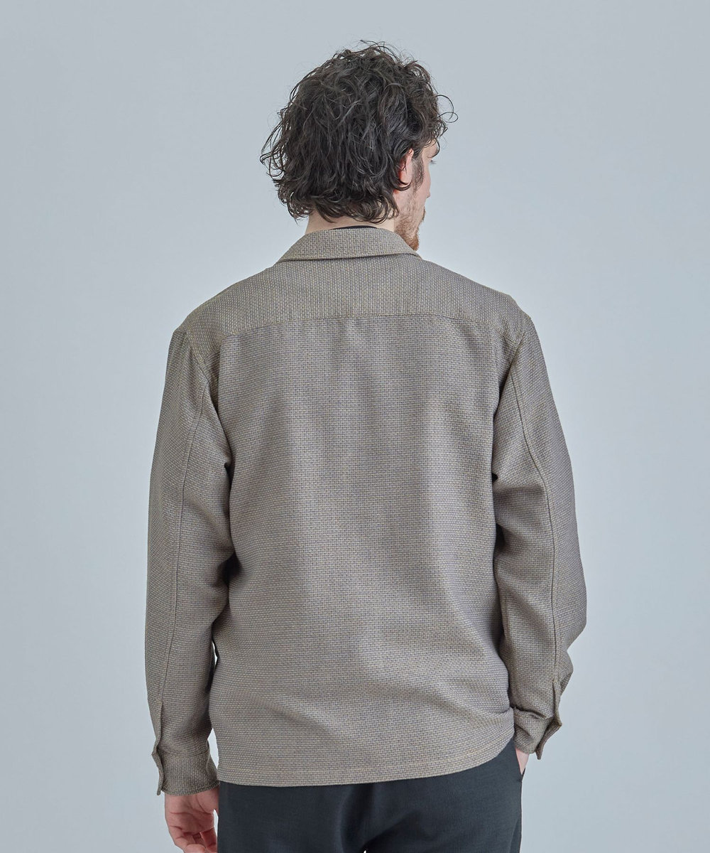 MEN'S BIGI ドビーミックスメランジ CPOシャツ イエロー