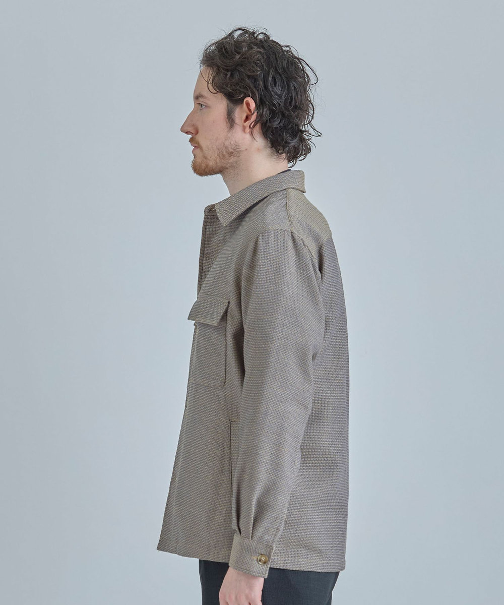 MEN'S BIGI ドビーミックスメランジ CPOシャツ イエロー