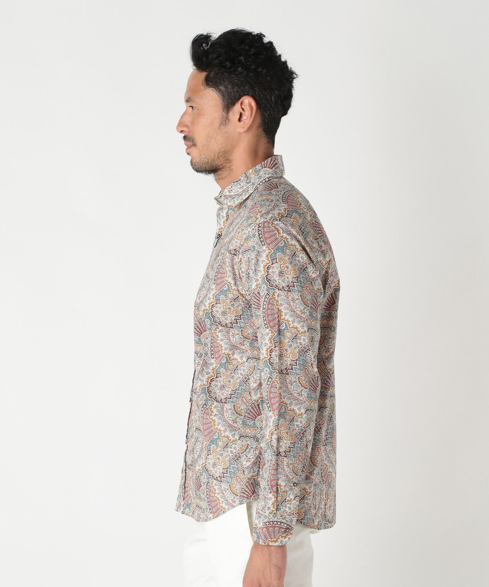MEN'S BIGI 【LIBERTY/リバティー】リトールドプリントシャツ ピンク系その他