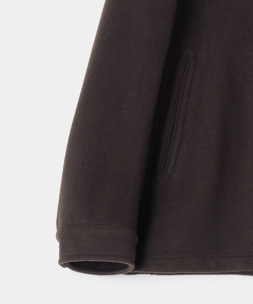 MEN'S BIGI テックビーバーツイルカーコートブルゾン［ストレッチ］ ブラウン