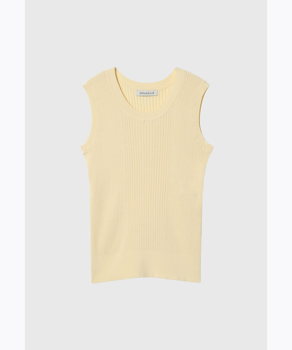 DÉPAREILLÉ COTTON RIB NO SLEEVE / コットンリブノースリーブ イエロー
