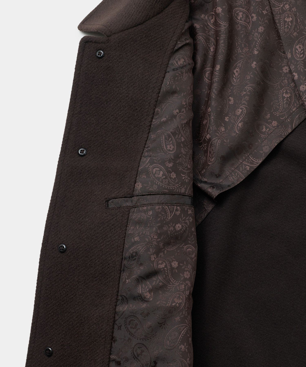 MEN'S BIGI テックビーバーツイルカーコートブルゾン［ストレッチ］ ブラウン