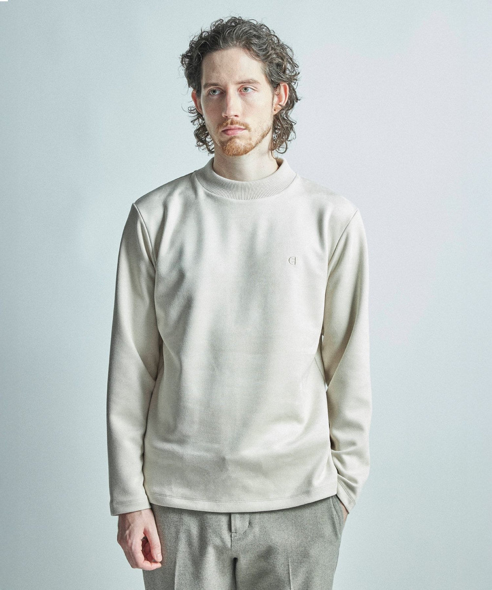 MEN'S BIGI 【COLE HAAN/コール ハーン】別注スエードタッチモックネックロングTシャツ ホワイト