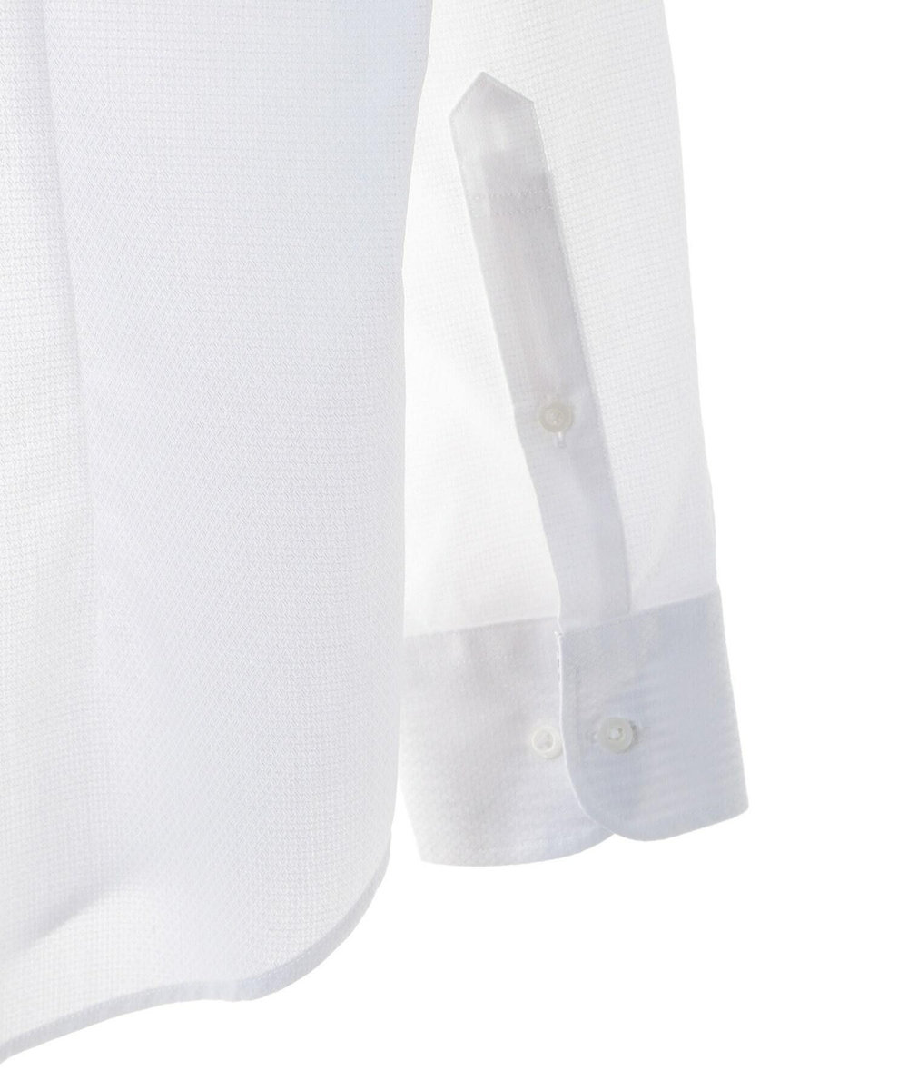 MEN'S BIGI コットンポリエステルドビーシャツ<吸水速乾> ホワイト