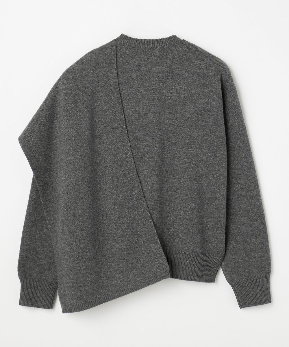 DÉPAREILLÉ HIGH GAUGE STOLE CARDIGAN / ハイゲージストールカーディガン チャコールグレー