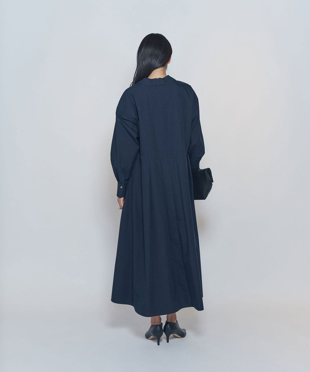 1er Arrondissement エアリータイプライタースキッパーワンピース ネイビー
