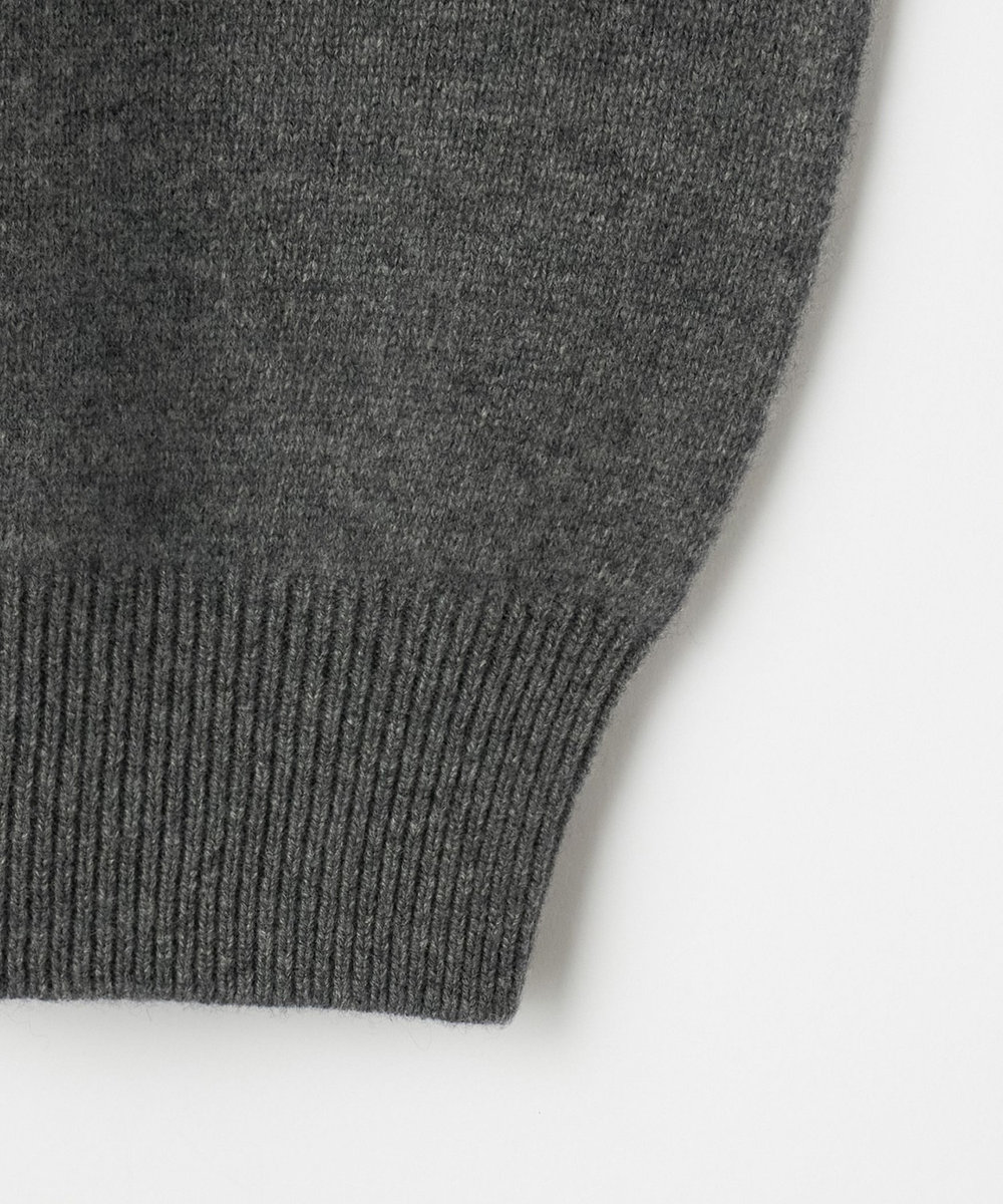 DÉPAREILLÉ HIGH GAUGE STOLE CARDIGAN / ハイゲージストールカーディガン チャコールグレー