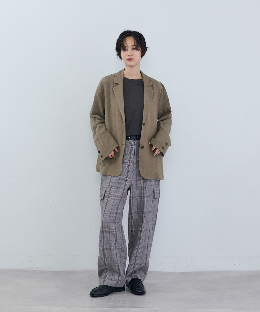 ADIEU TRISTESSE リネンレーヨンジャケット モカ