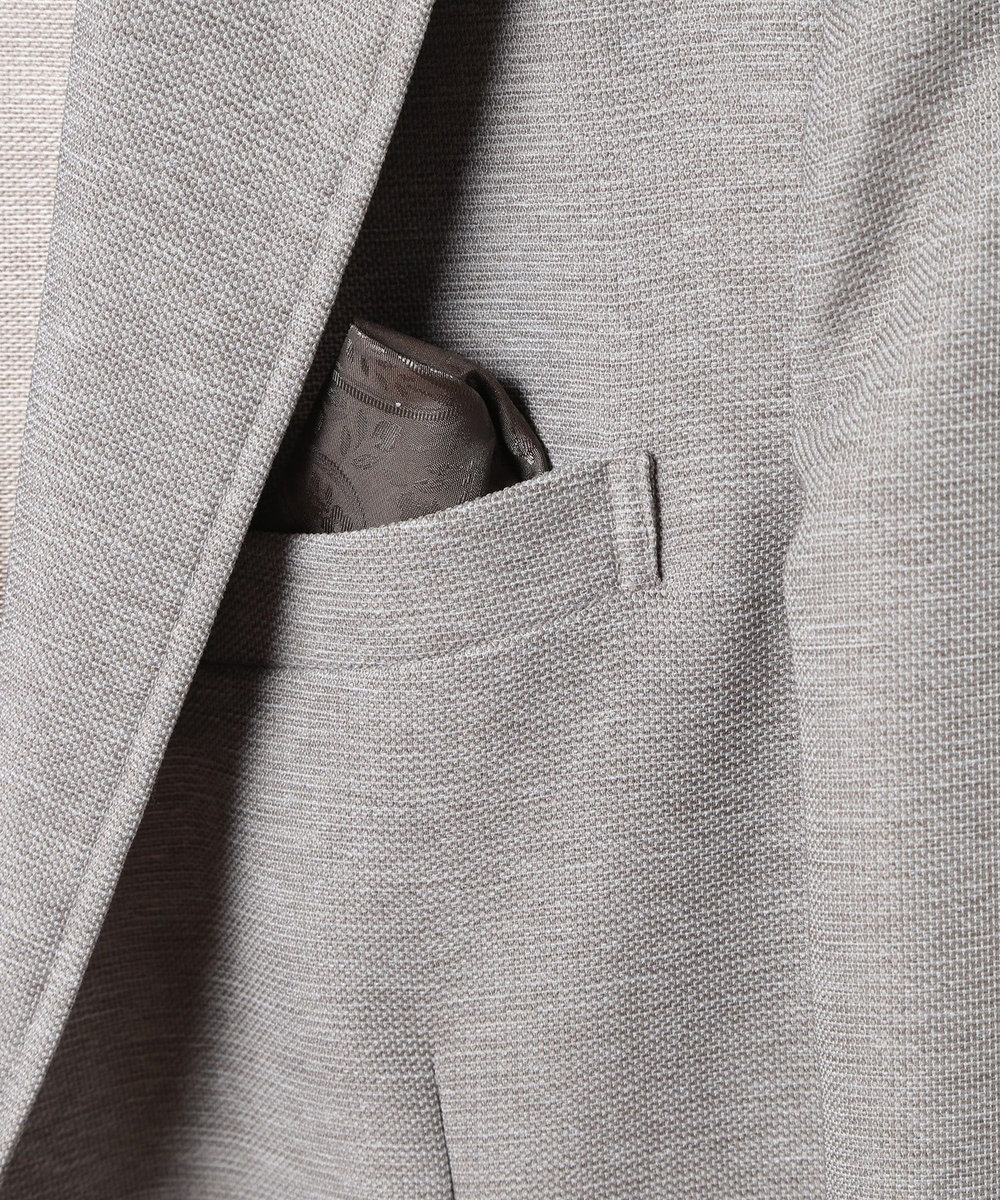 MEN'S BIGI 【ACTIVE TAILOR/アクティブテイラー】カラミメッシュストレッチジャケット<ストレッチ><通気性> ベージュ