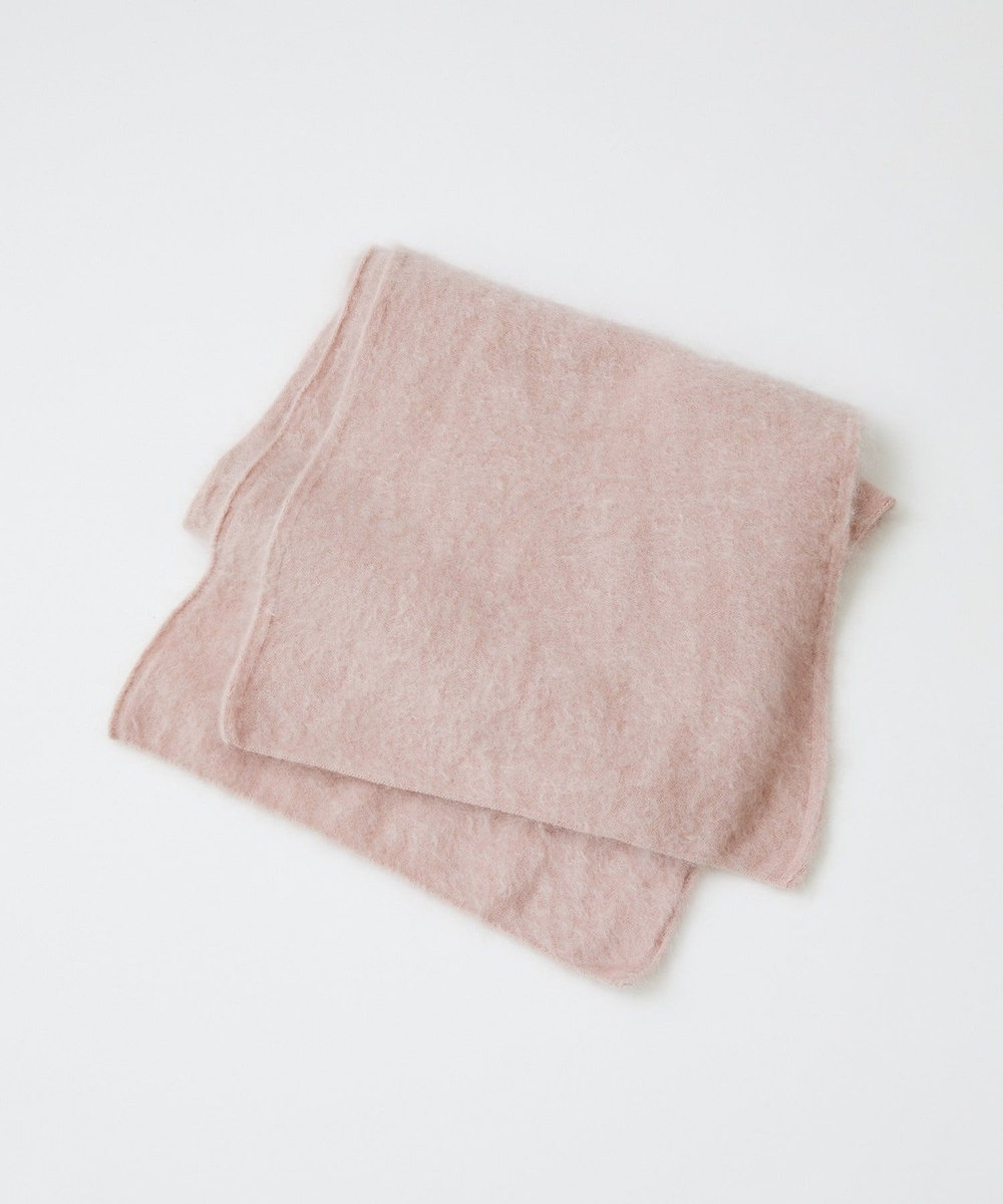 LOISIR カシミヤファー加工ストール ピンク