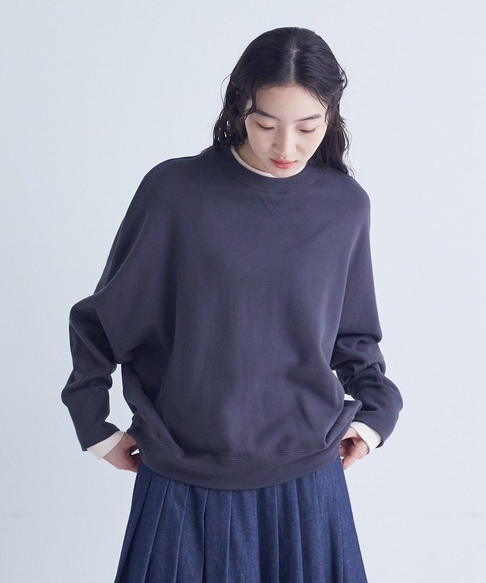 congés payés ADIEU TRISTESSE 配色リブトレーナー チャコールグレー