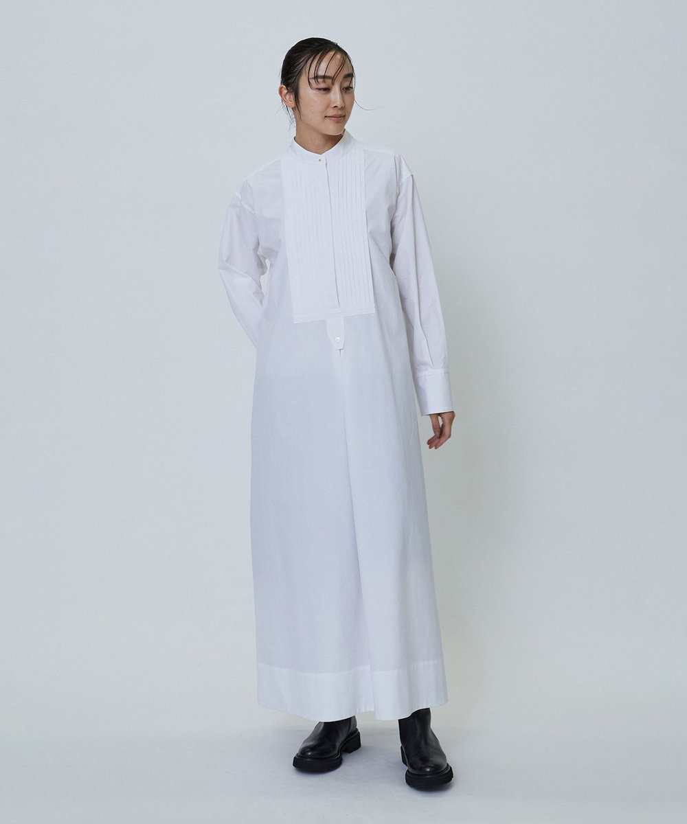 1er Arrondissement コットンタックシャツドレス オフホワイト