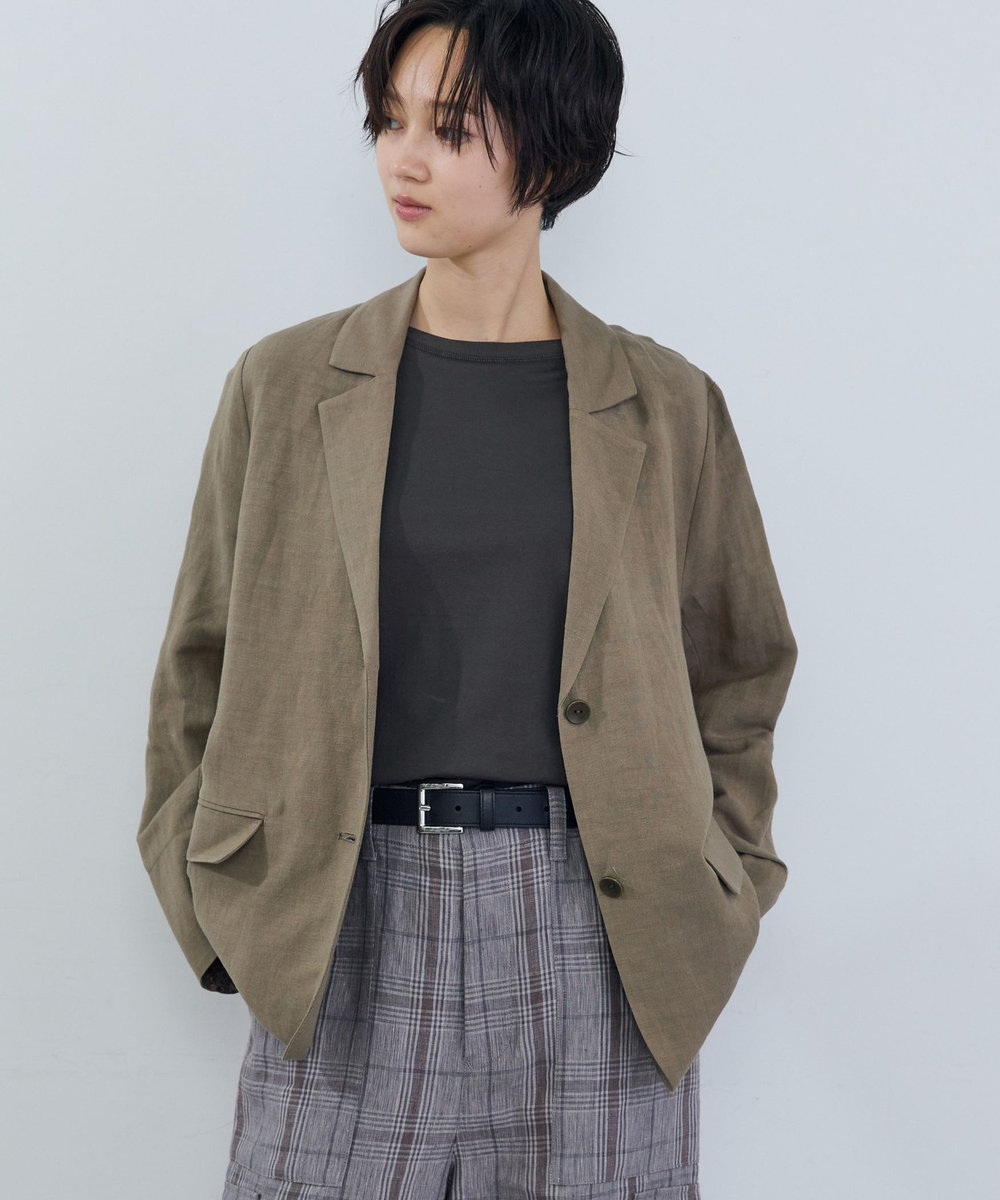 ADIEU TRISTESSE リネンレーヨンジャケット モカ
