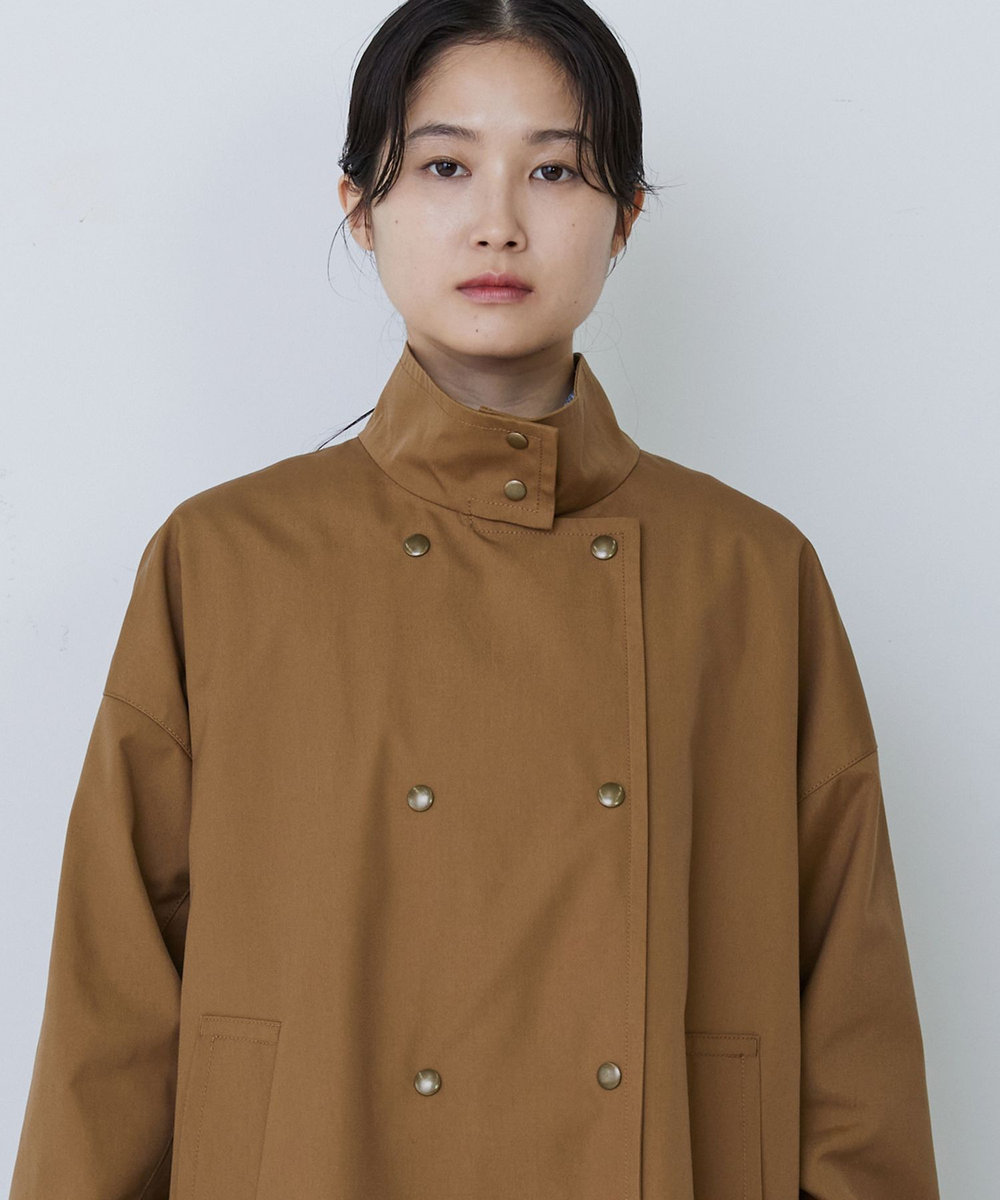 congés payés ADIEU TRISTESSE ライナー付きスタンドカラーコート ベージュ