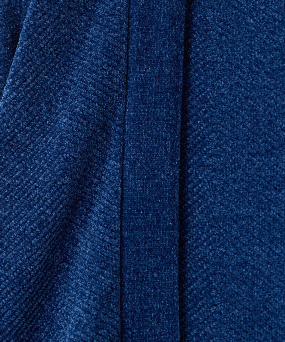 MEN'S BIGI モールヘリンボン ボタンレスカーディガン ブルー